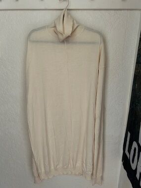 AMIRI Cream Turtleneck Long-Sleeve Dress